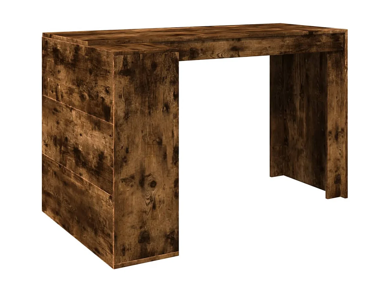 Bureau chêne fumé 123,5x73,5x75 cm bois d'ingénierie