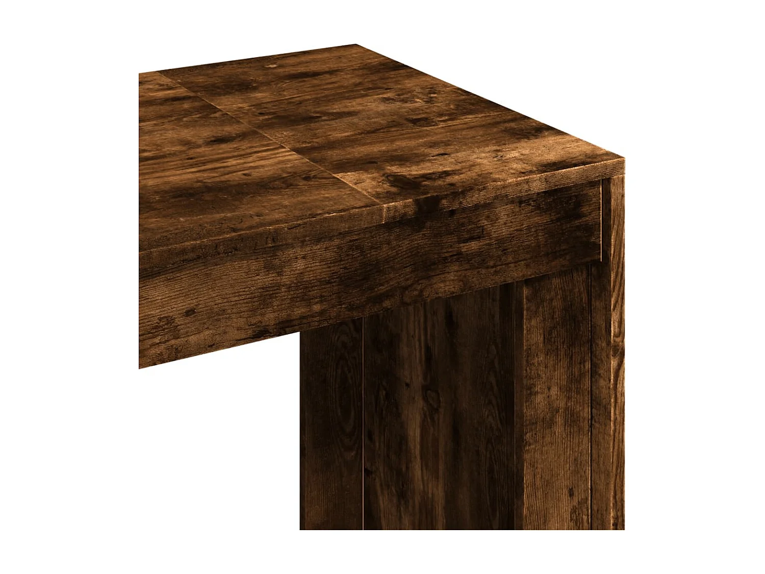 Bureau chêne fumé 123,5x73,5x75 cm bois d'ingénierie