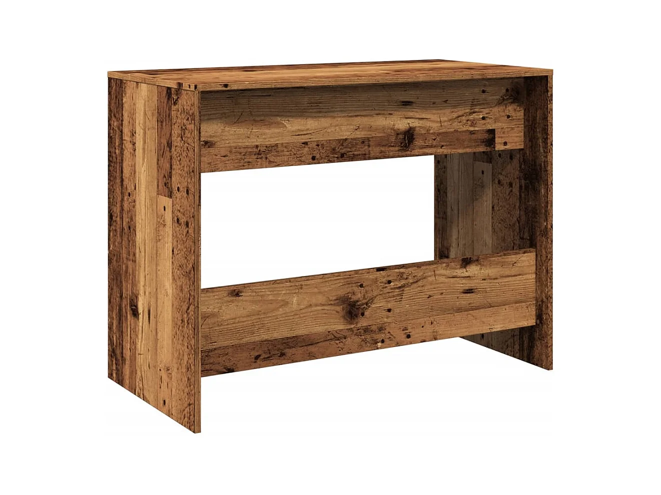 Bureau 101x50x76,5 cm bewerkt hout oud houtkleurig