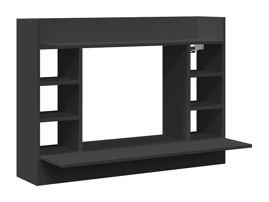 Wandbureau 105x48x75 cm bewerkt hout zwart