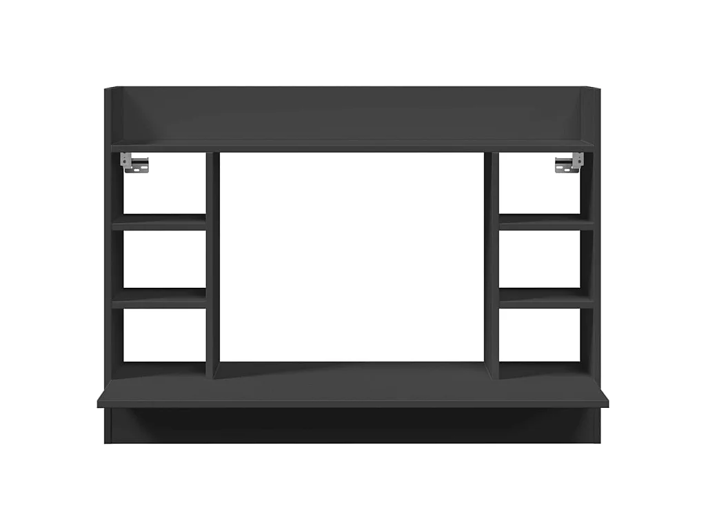 Bureau mural noir 105x48x75 cm bois d'ingénierie