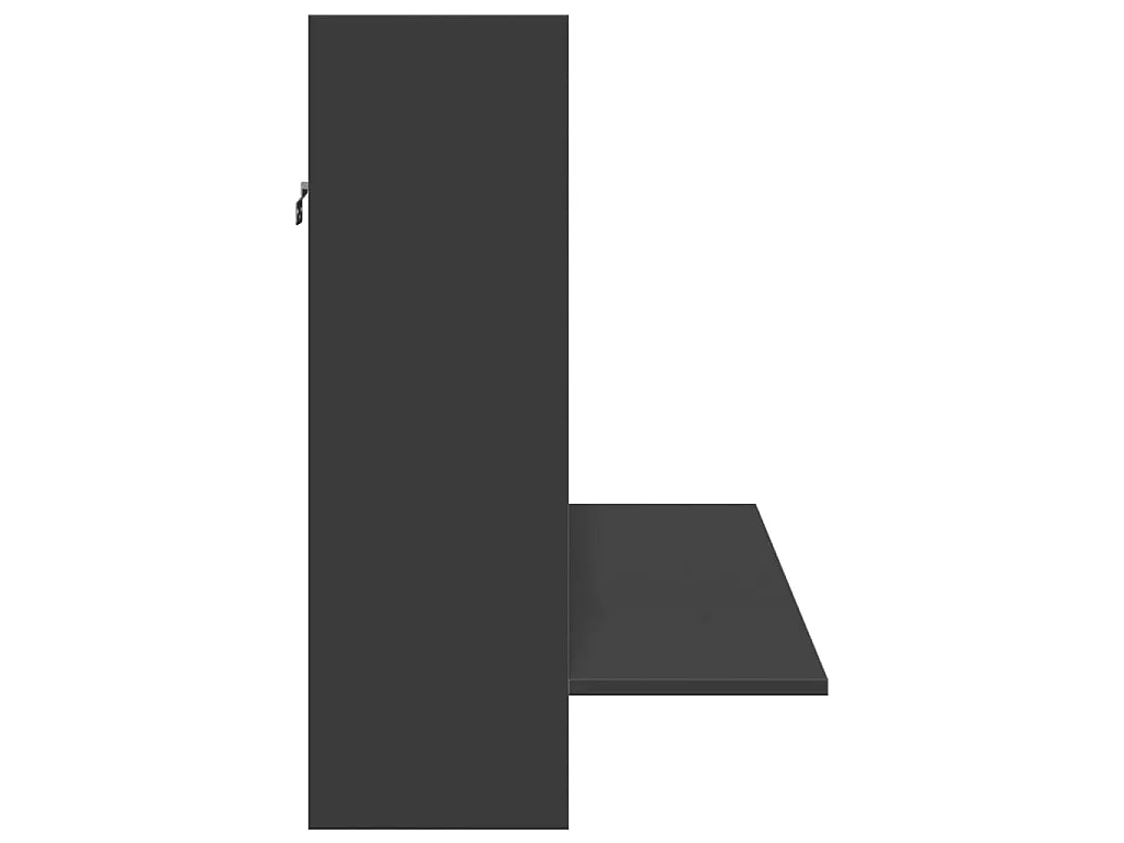 Bureau mural noir 105x48x75 cm bois d'ingénierie