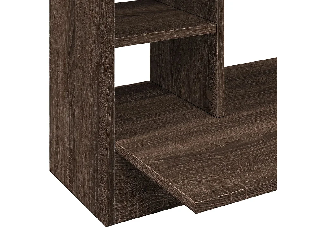 Bureau mural chêne marron 105x48x75 cm bois d'ingénierie