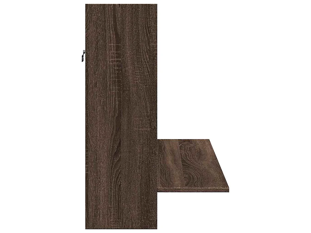 Bureau mural chêne marron 105x48x75 cm bois d'ingénierie
