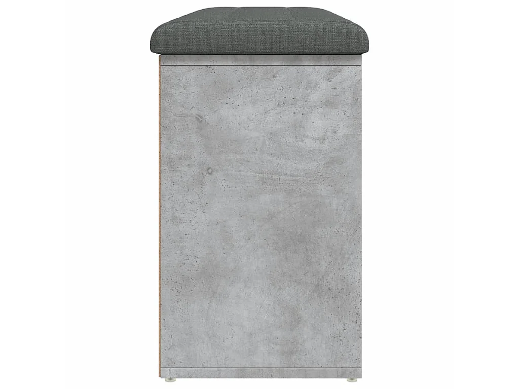 Banc à chaussures gris béton 102x32x50 cm bois d'ingénierie
