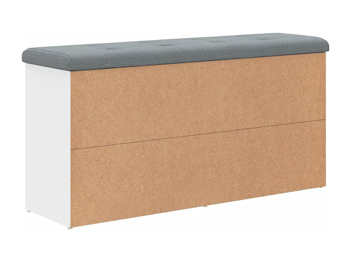 Banc à chaussures Blanc 102x32x50 cm Bois d'ingénierie
