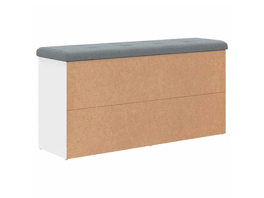 Banc à chaussures Blanc 102x32x50 cm Bois d'ingénierie