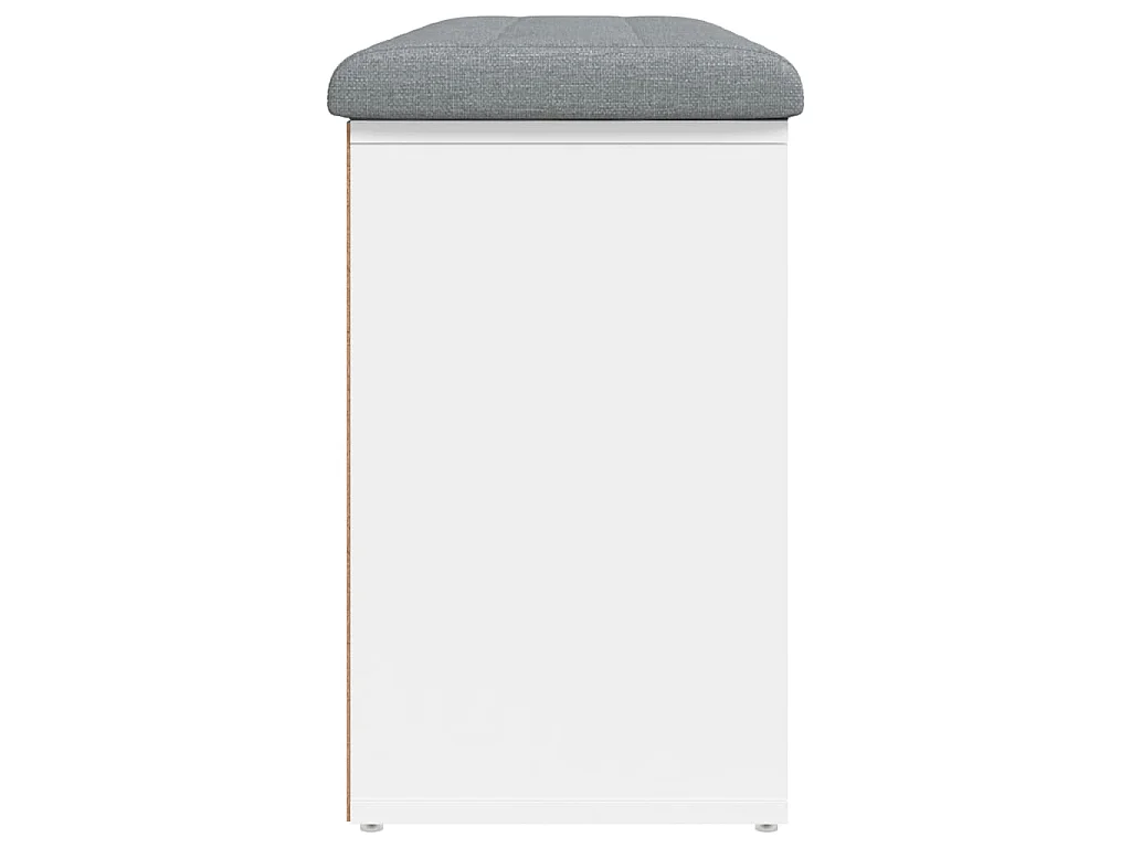 Banc à chaussures Blanc 102x32x50 cm Bois d'ingénierie