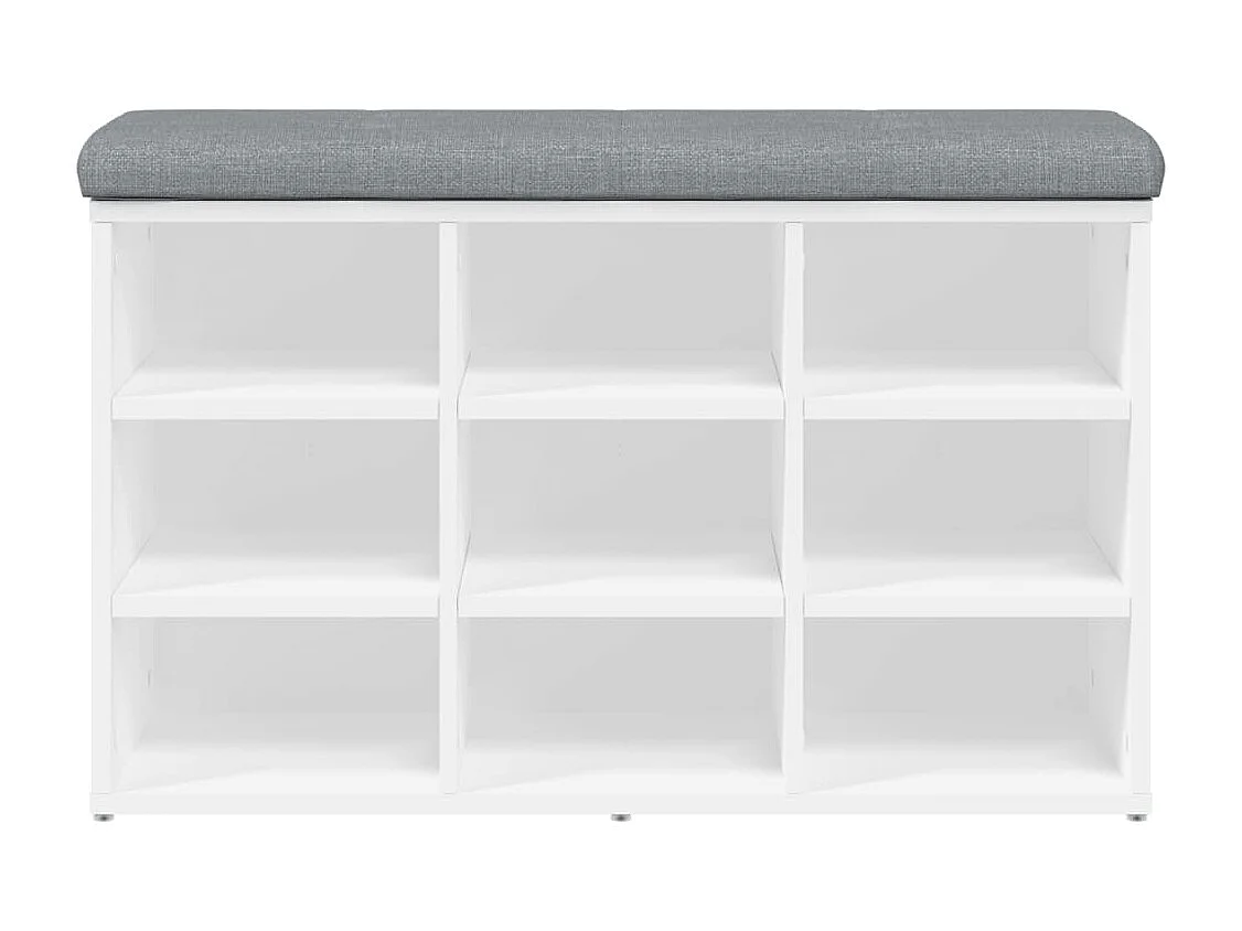 Schoenenbank Wit 82x32x50 cm Bewerkt Hout