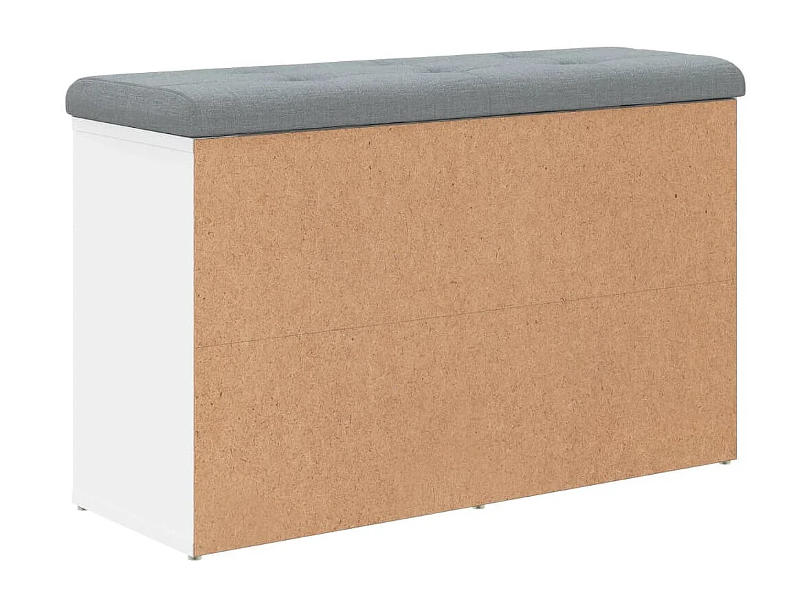 Schoenenbank Wit 82x32x50 cm Bewerkt Hout