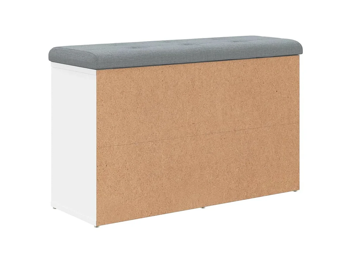 Banc à chaussures Blanc 82x32x50 cm Bois d'ingénierie