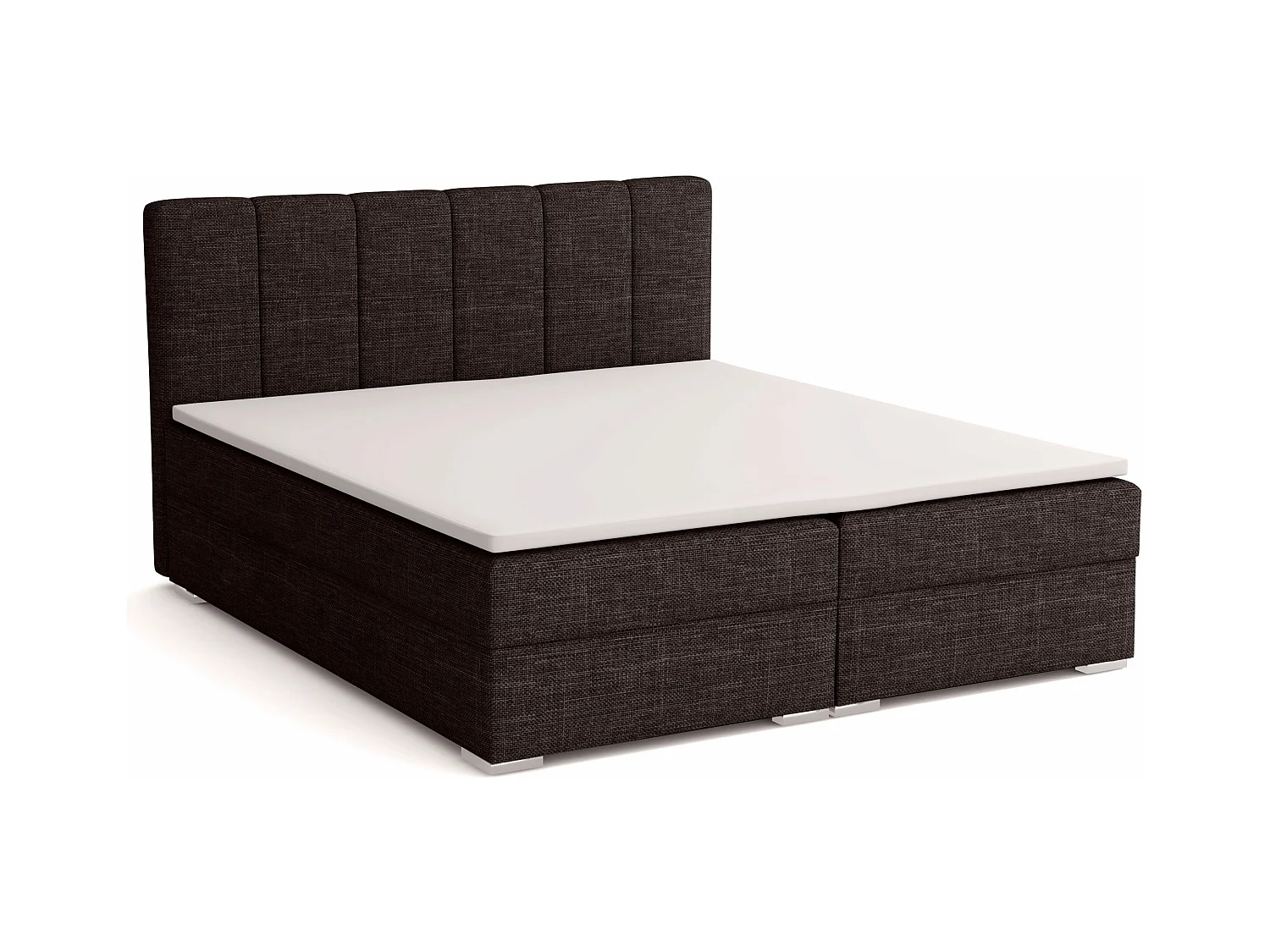 BOXSPRINGBETT mit Topper Norrby 160x200 cm, Lux 13 (Dunkelbraun)