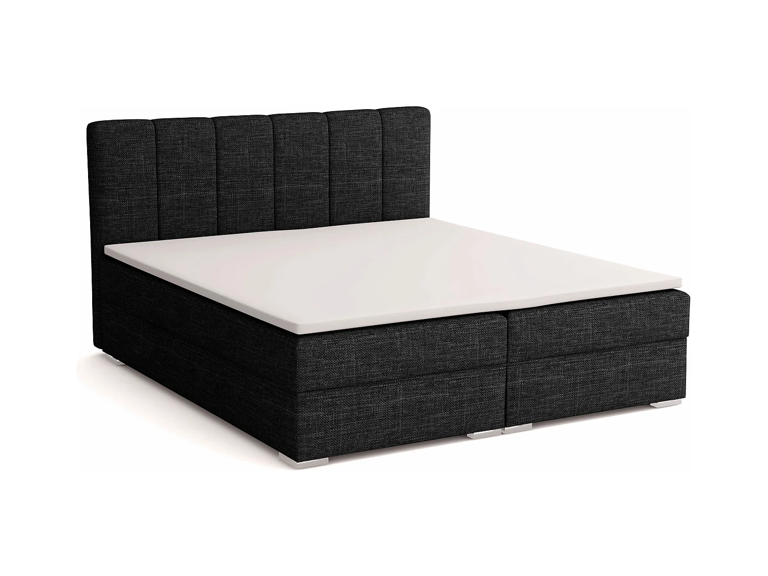 BOXSPRINGBETT mit Topper Norrby 160x200 cm, Schwarz (Lux 23)