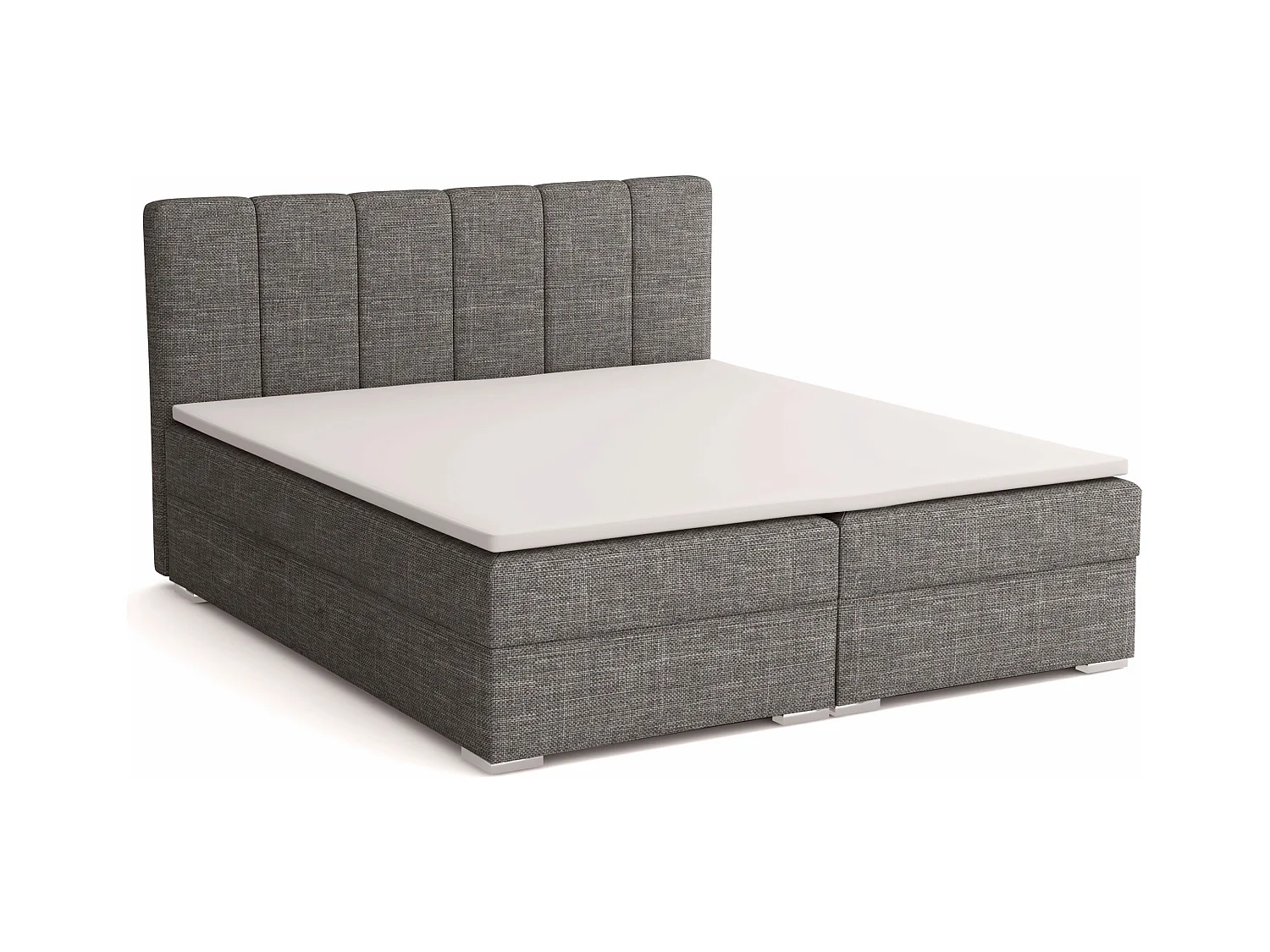 BOXSPRINGBETT mit Topper Norrby 180x200 cm, Lux 06 (Grau)
