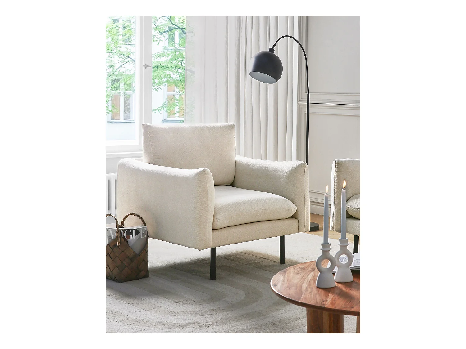 Fauteuil VINTERBRO Tissu Beige clair