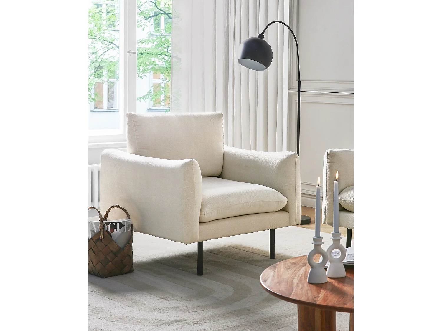 Poltrona VINTERBRO Tecido Creme claro