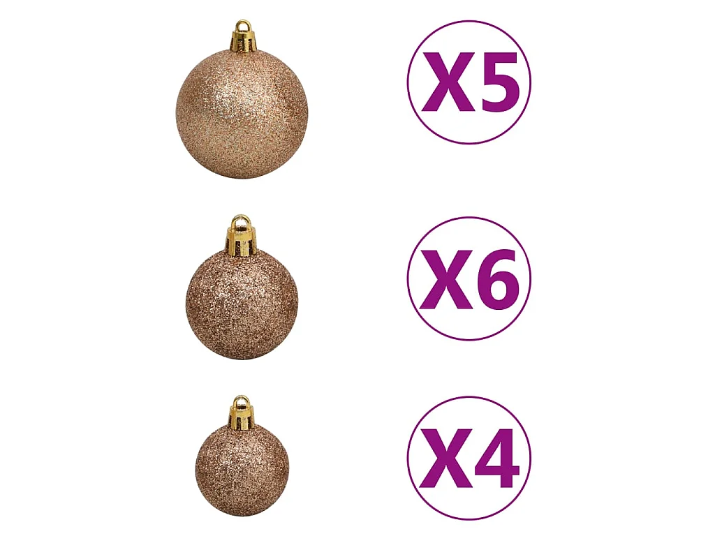 Kunstkerstboom met verlichting kerstballen dennenappels 180 cm