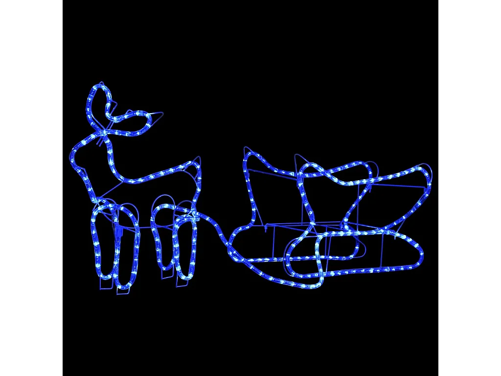 Décoration de Noël d'extérieur Renne et traîneau 252 LED