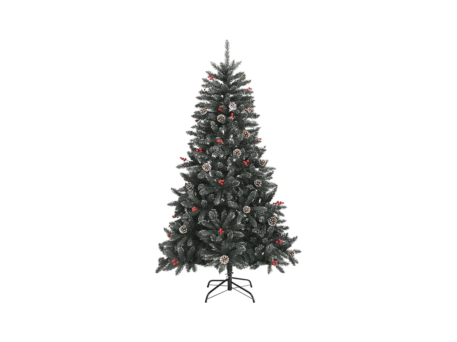 Albero di Natale Artificiale con Base Verde 150 cm PVC