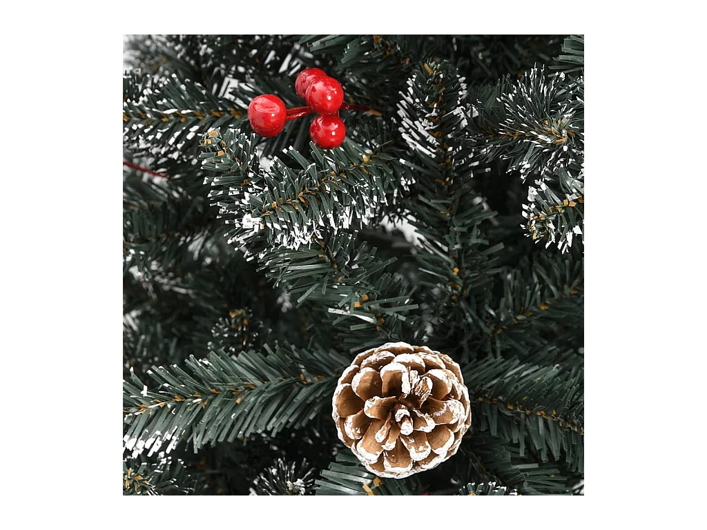 Albero di Natale Artificiale con Base Verde 150 cm PVC