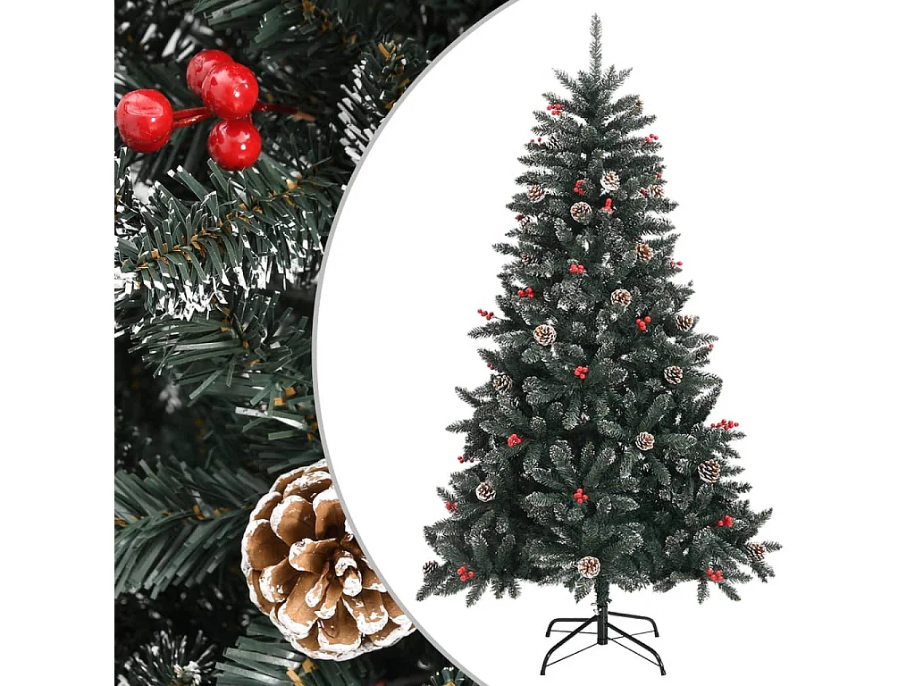 Kunstkerstboom met standaard 150 cm PVC groen