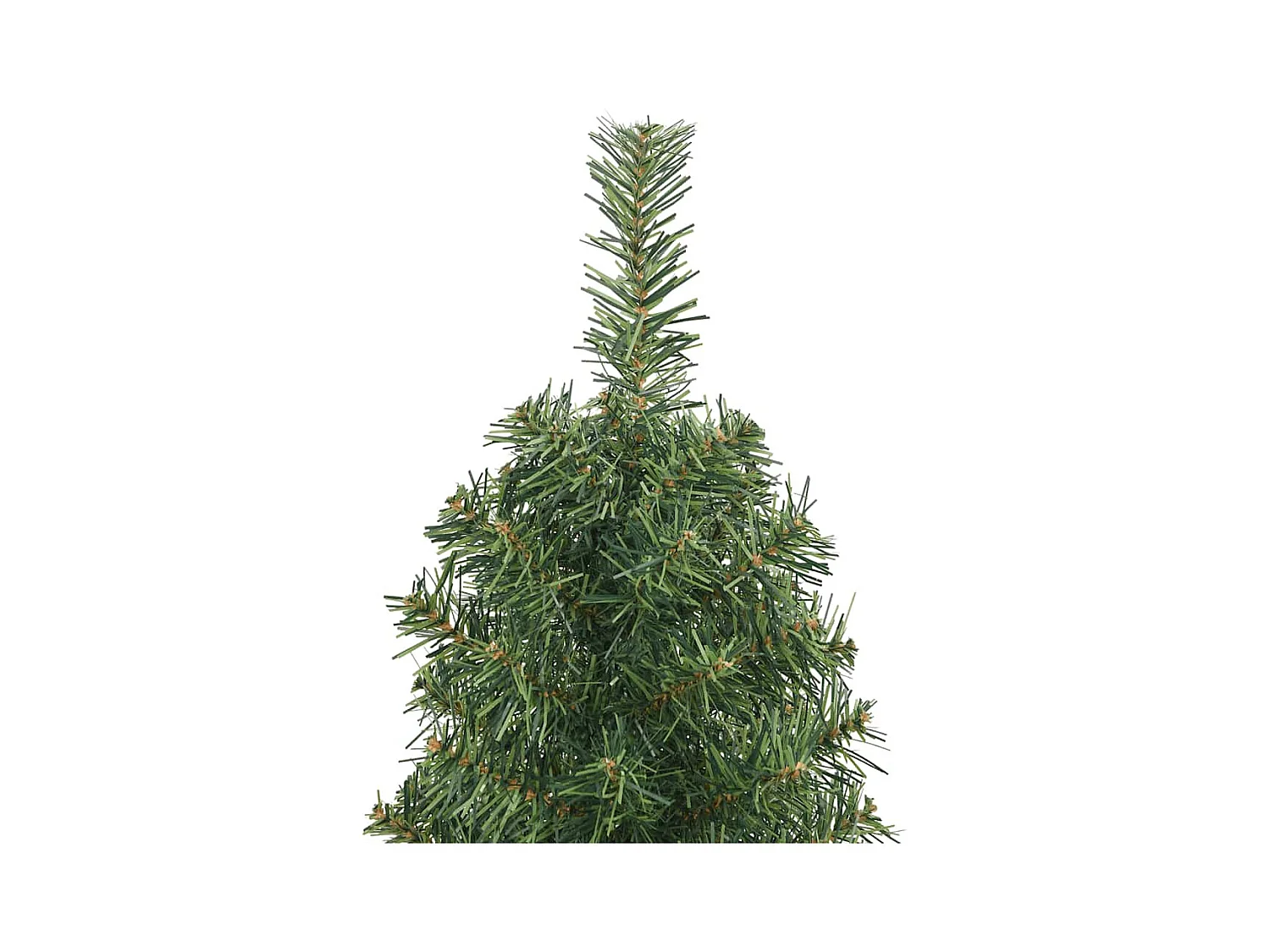 Albero di Natale Artificiale Sottile con Base Verde 150 cm PVC