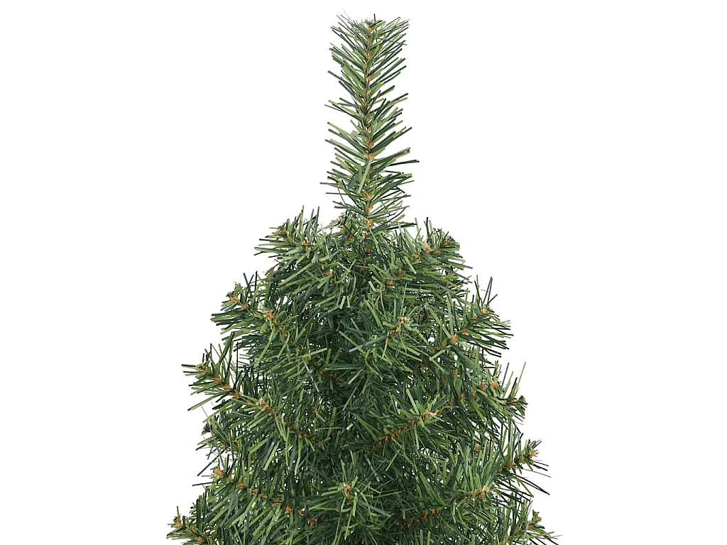 Árbol de Navidad artificial delgado y soporte PVC verde 150 cm