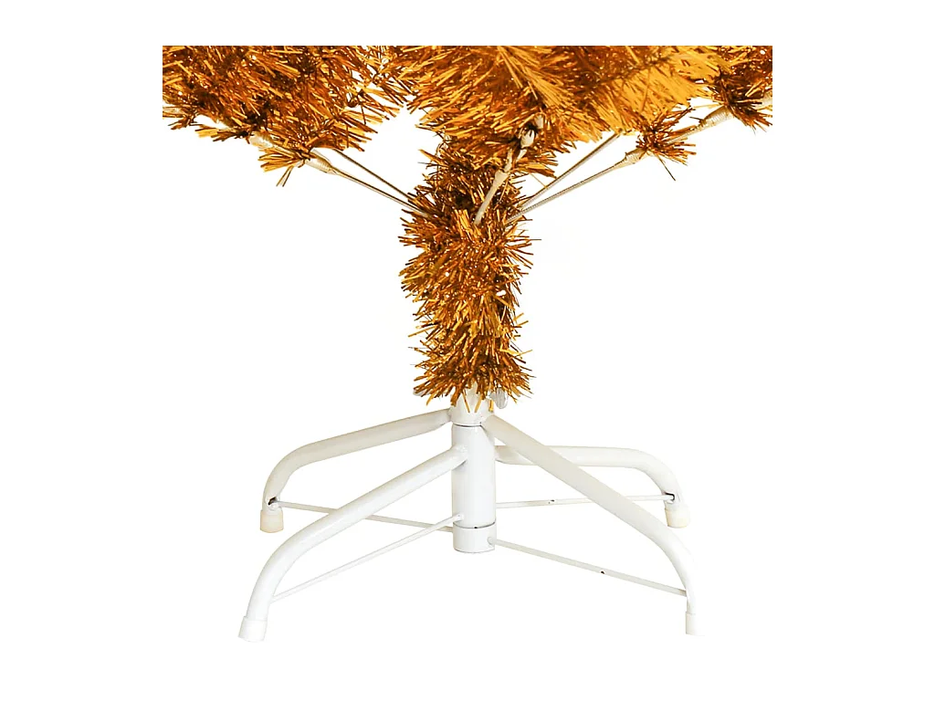 Sapin de Noël artificiel avec support Doré 120 cm PET