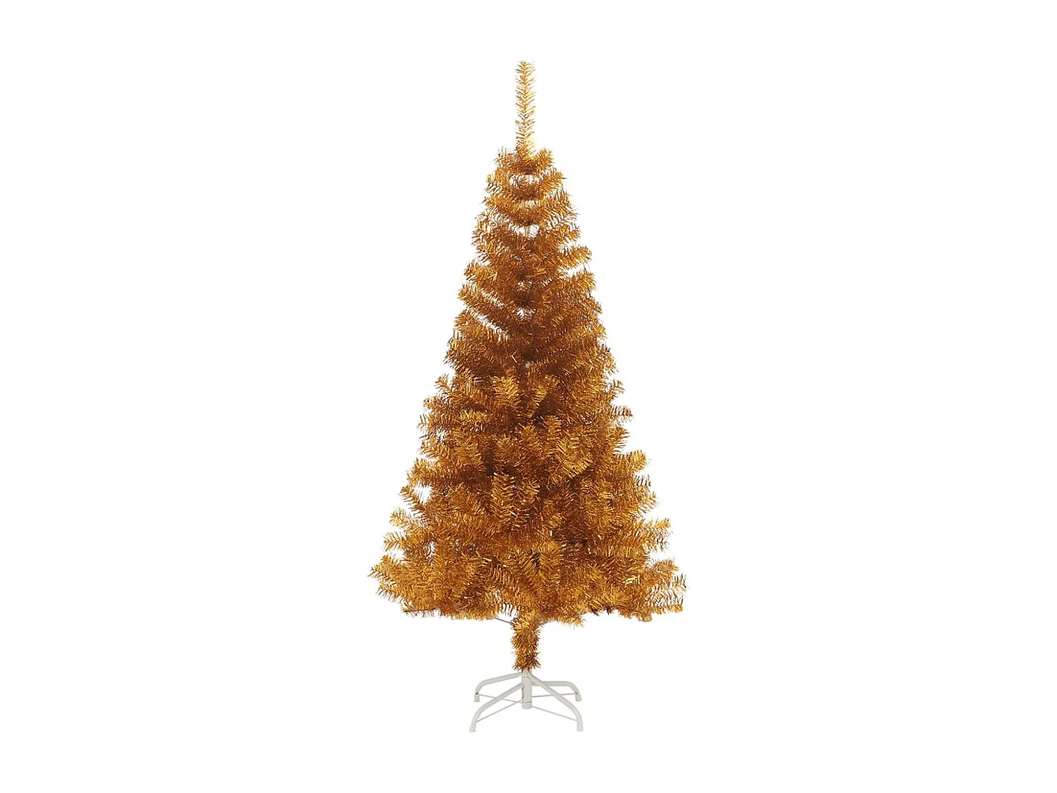 Árvore de Natal artificial com suporte 120 cm PET dourado