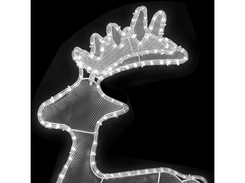 Decorazione Natalizia Renna in Rete con 306 LED 60x24x89cm