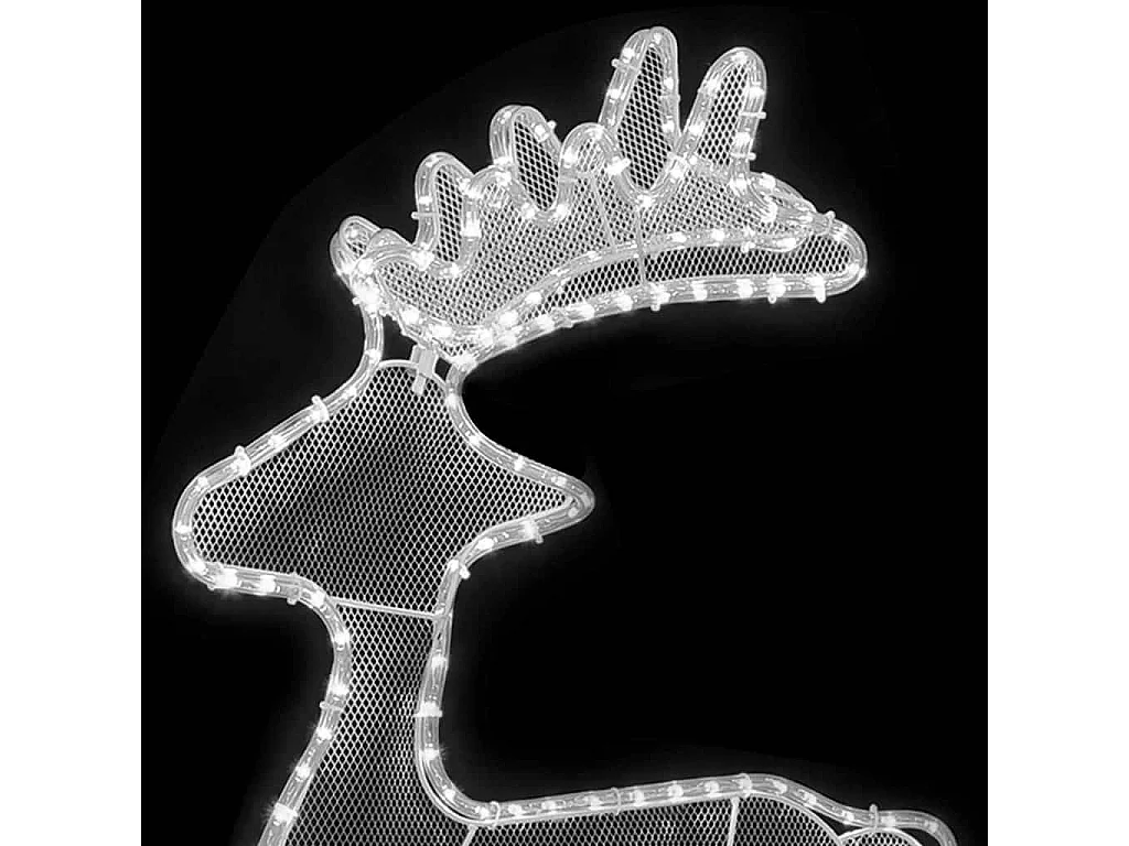 Decorazione Natalizia Renna in Rete con 306 LED 60x24x89cm