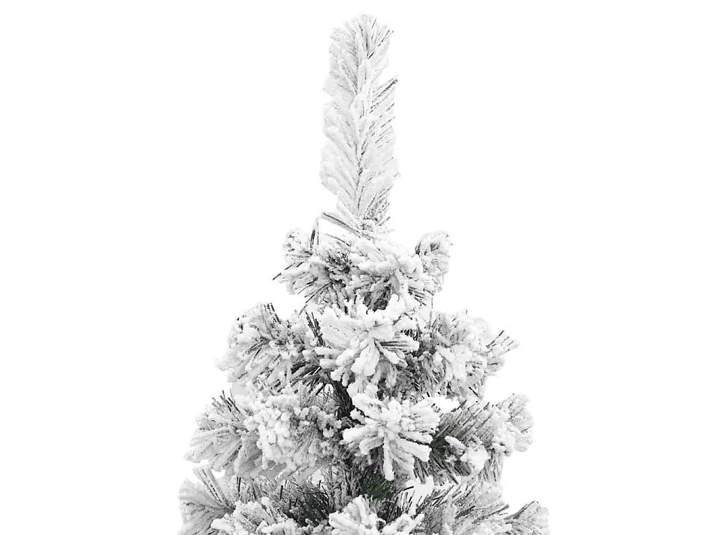 Kunstkerstboom met sneeuw smal 210 cm PVC groen