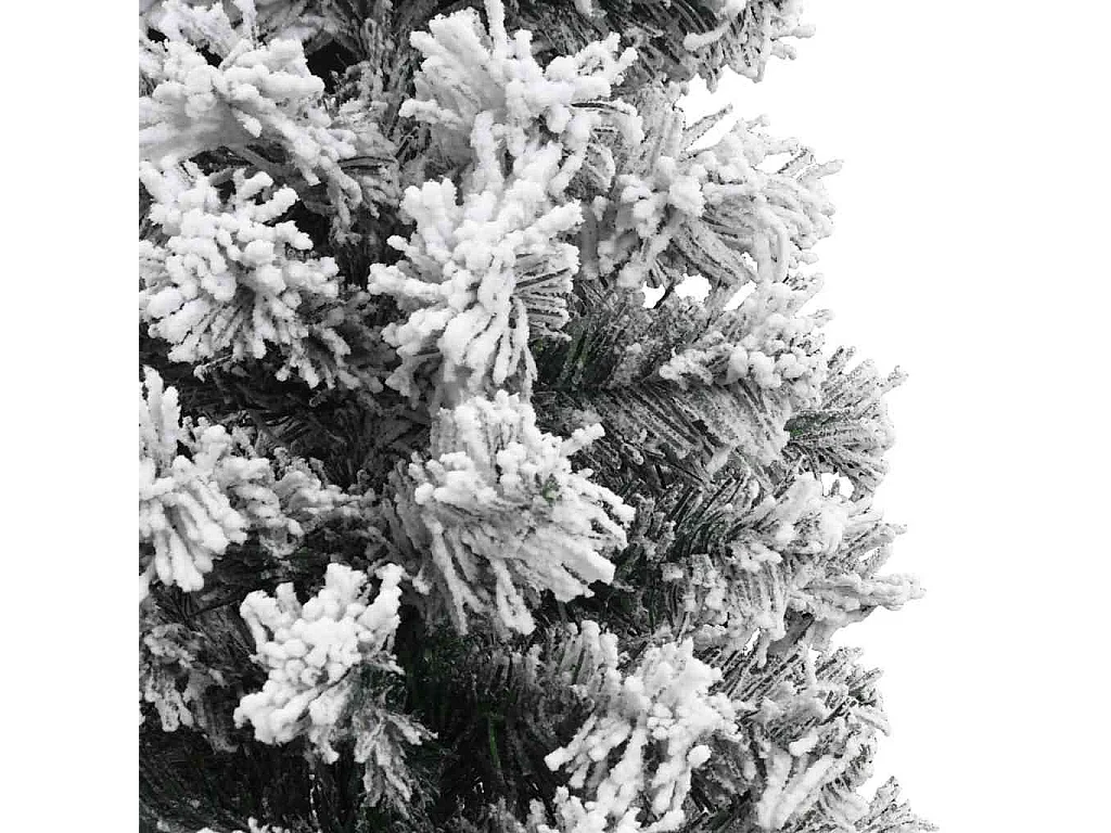 Kunstkerstboom met sneeuw smal 210 cm PVC groen