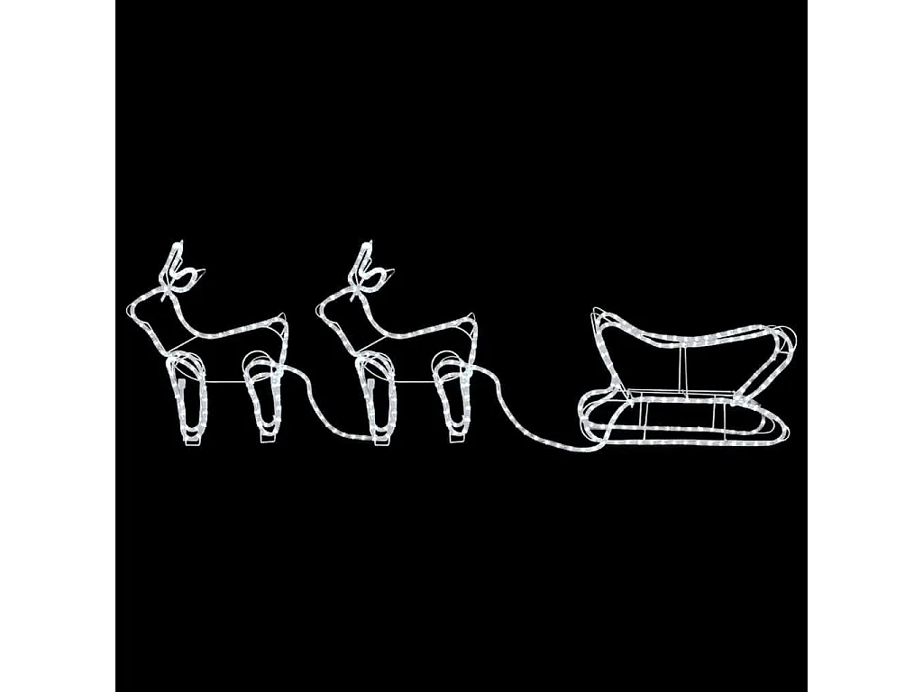 Décoration de Noël d'extérieur Renne et traîneau 576 LED