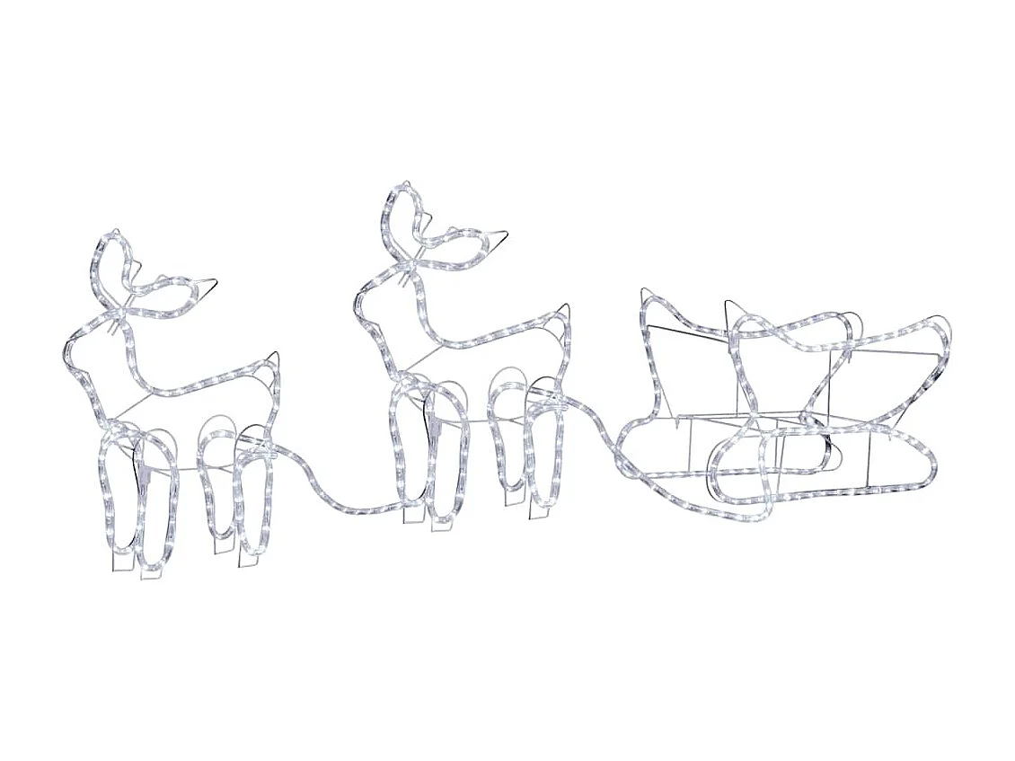 Décoration de Noël d'extérieur Renne et traîneau 576 LED