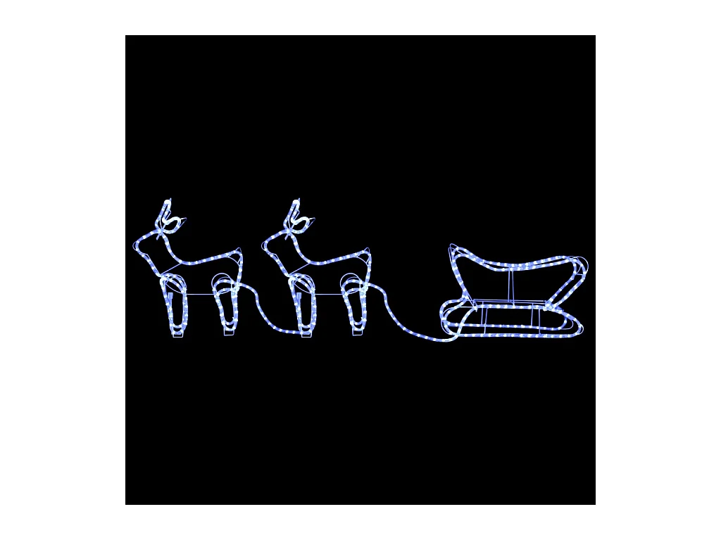 Buitenkerstversiering rendier en slee 576 LED's