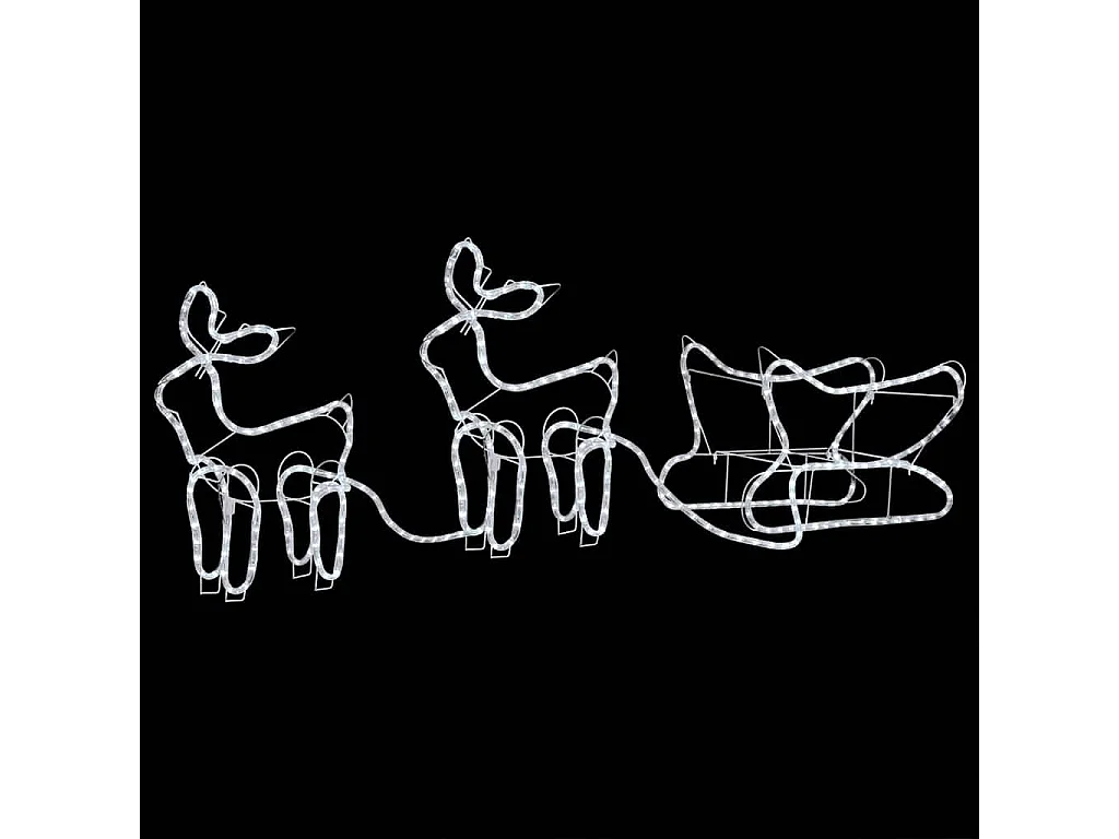 Weihnachtsdekoration Rentiere und Schlitten Outdoor 576 LEDs
