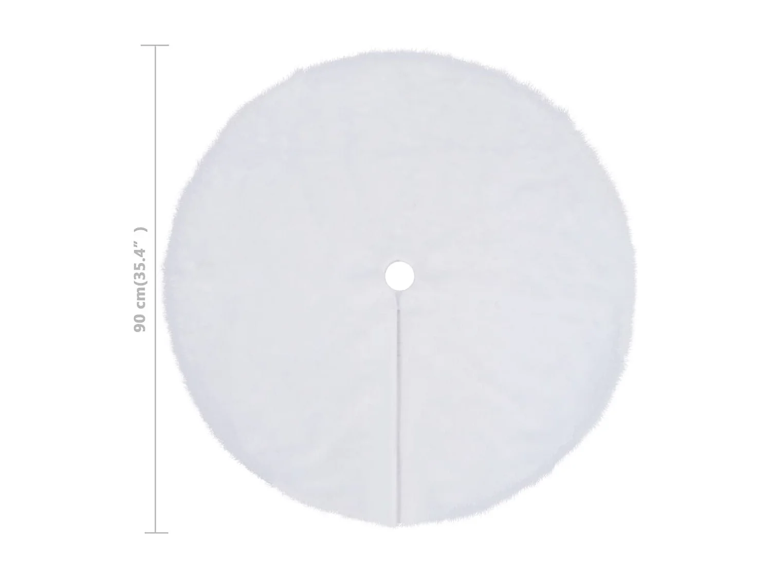 Jupe de sapin de Noël blanche 90 cm en fausse fourrure