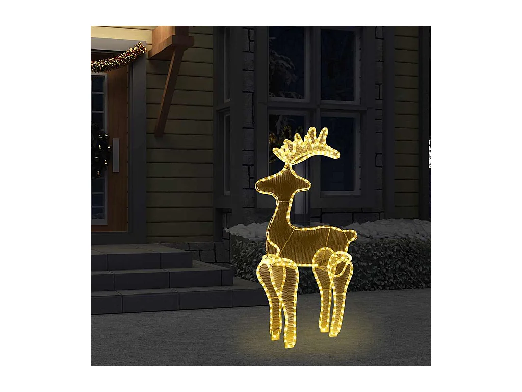 Décoration de Noël de renne avec maille 306 LED 60x24x89 cm