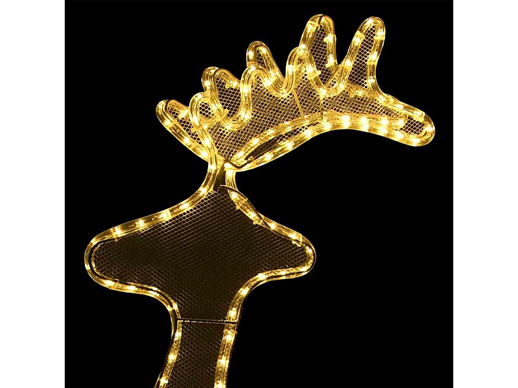 Décoration de Noël de renne avec maille 306 LED 60x24x89 cm