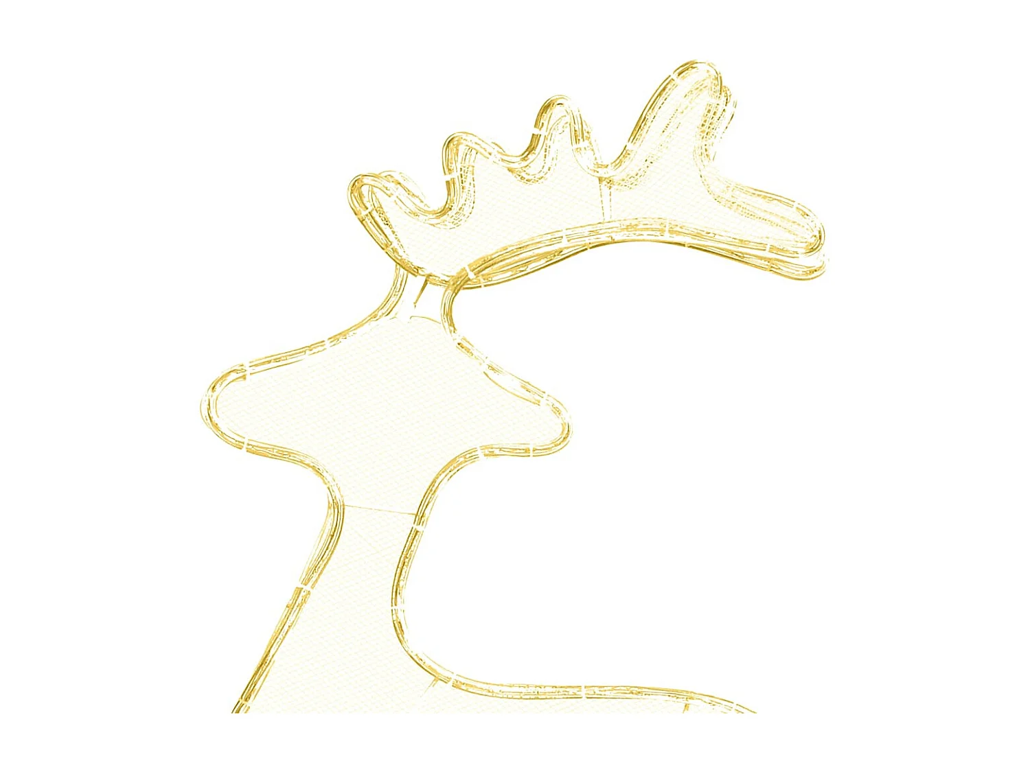 Décoration de Noël de renne avec maille 306 LED 60x24x89 cm