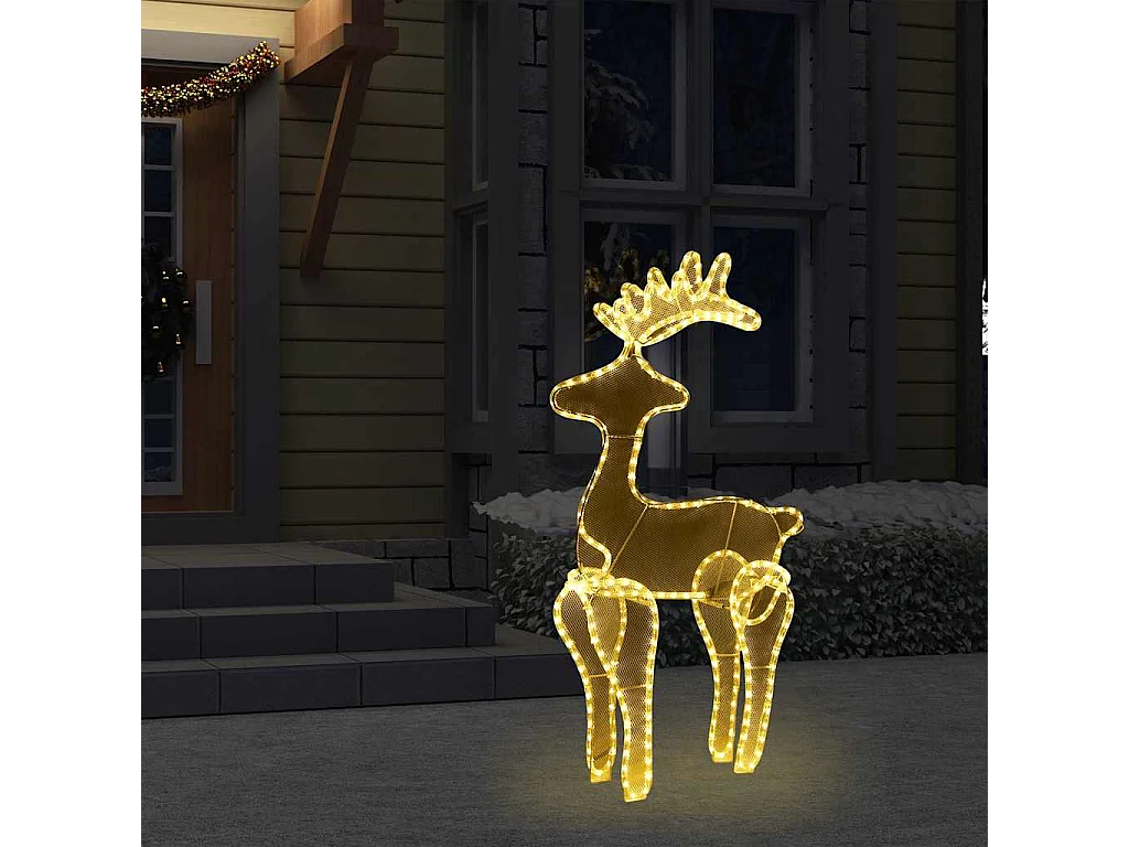 Reno de Navidad con malla 306 LED 60x24x89 cm