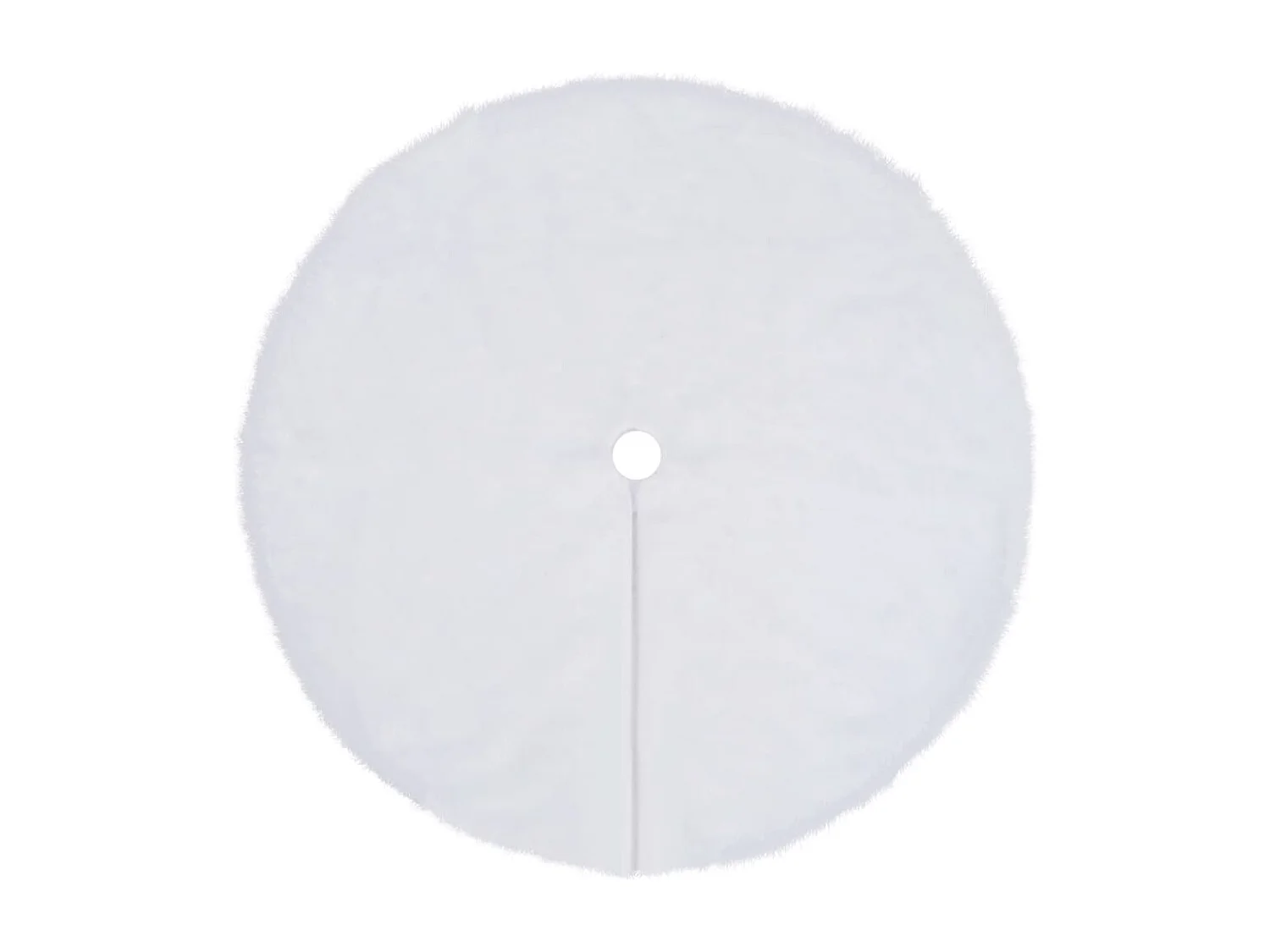 Falda para árbol de Navidad blanca de 150 cm de piel sintética