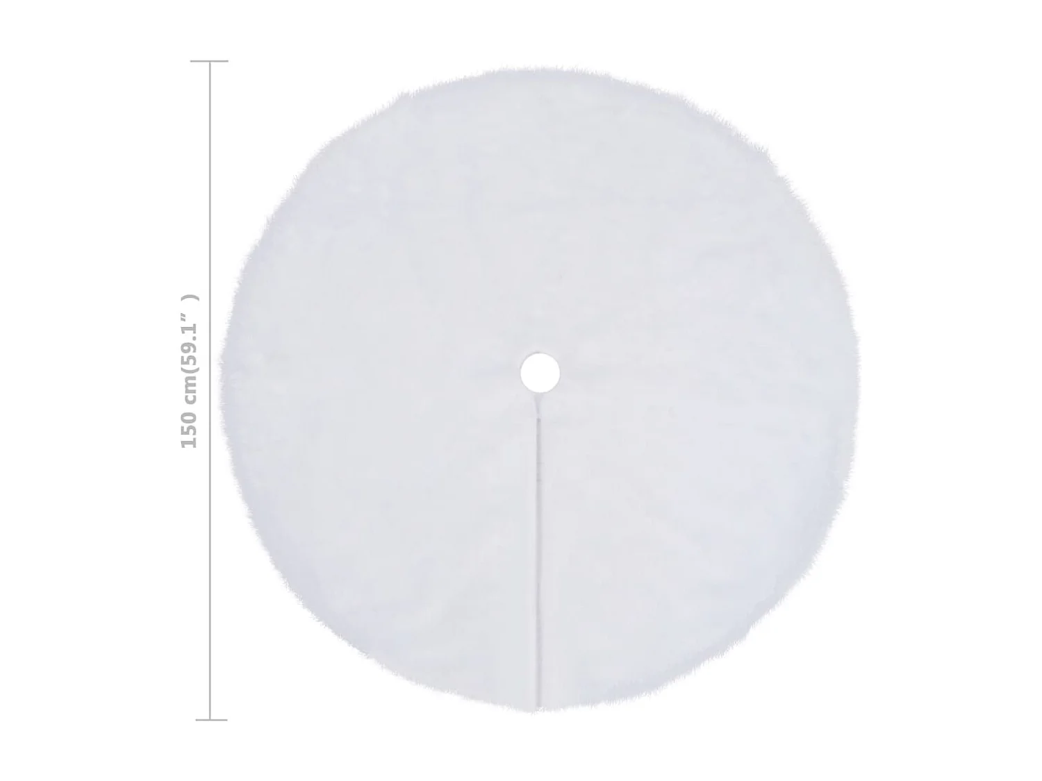 Jupe de sapin de Noël blanche 150 cm en fausse fourrure