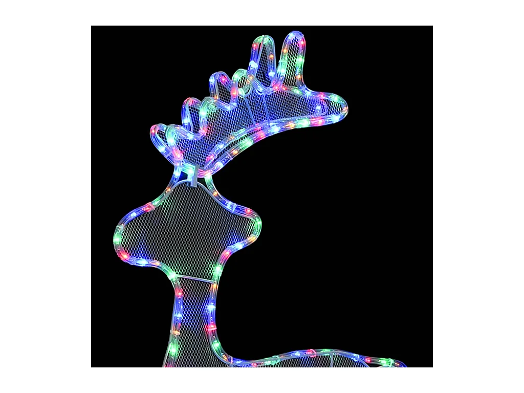 Décoration de Noël de renne avec maille 306 LED 60x24x89 cm