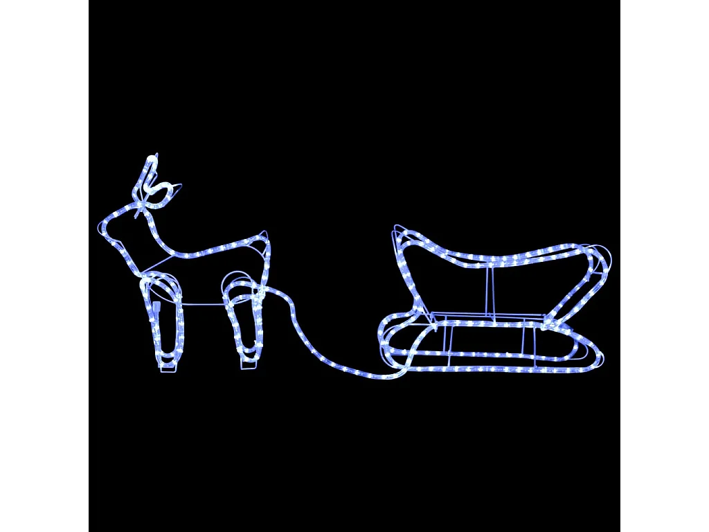 Décoration de Noël d'extérieur Renne et traîneau 252 LED