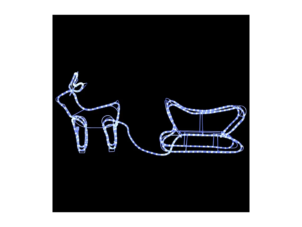 Kerstdecoratie rendier en slee 252 LED's