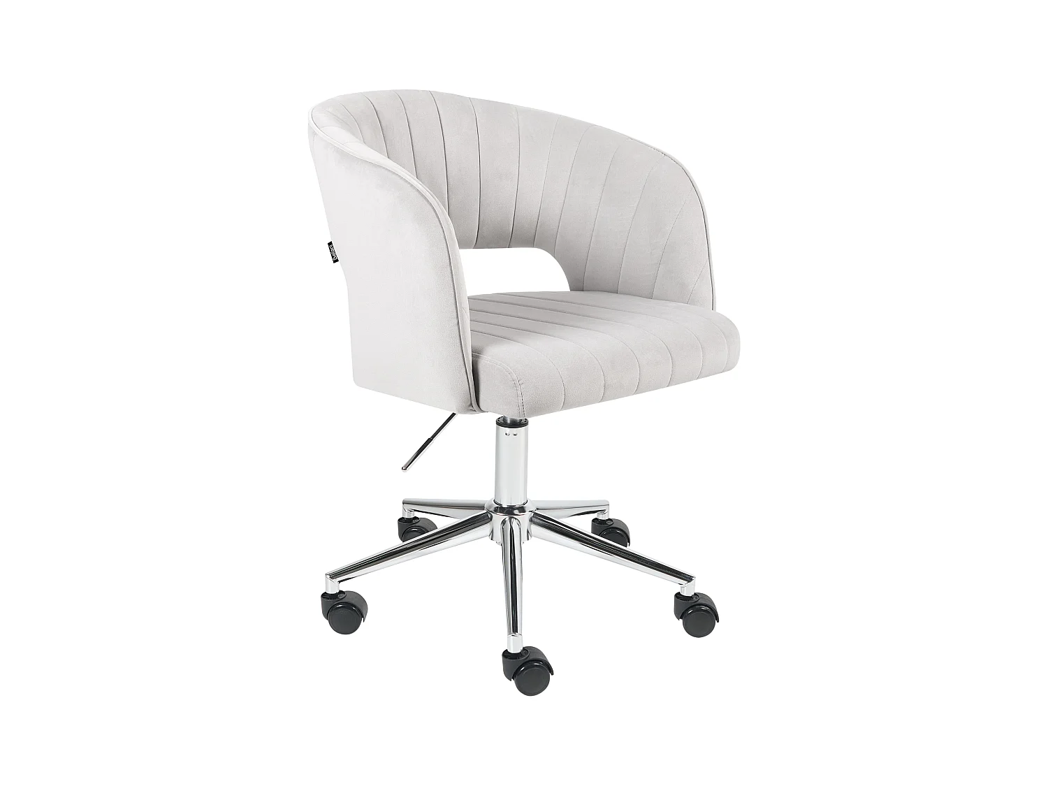 Chaise de bureau KATONAH Velours Gris clair