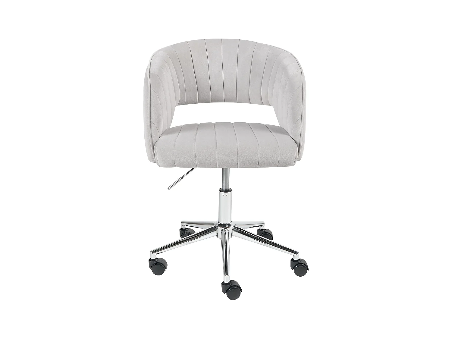 Chaise de bureau KATONAH Velours Gris clair