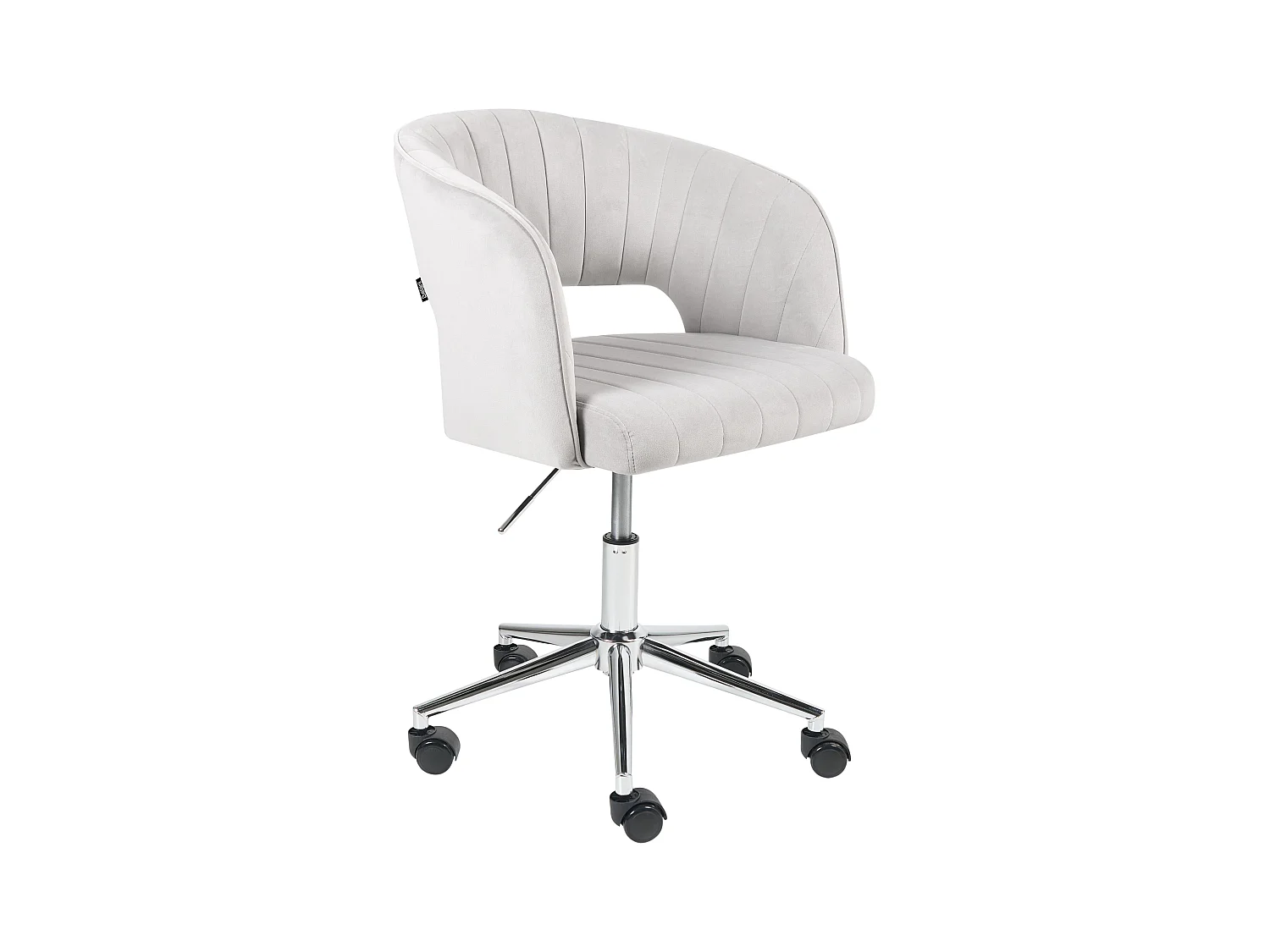 Chaise de bureau KATONAH Velours Gris clair